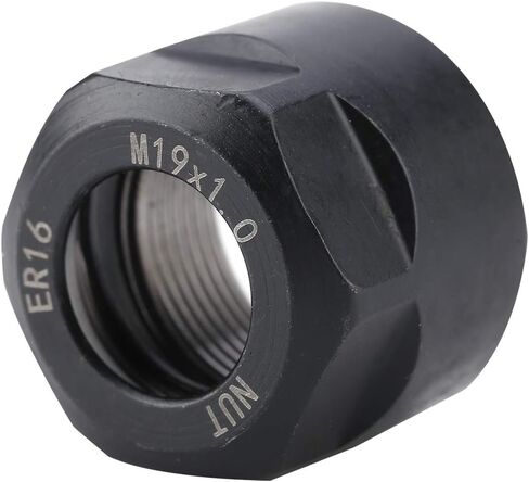 ER16 A Type Collet Clamping Nut High Strength Durable CNC Milling Tool Replacement Part for Lathe Chuck Holder and Precision Machining Applications (ER16 outer A inner M type M19*1.0) in Kuwait