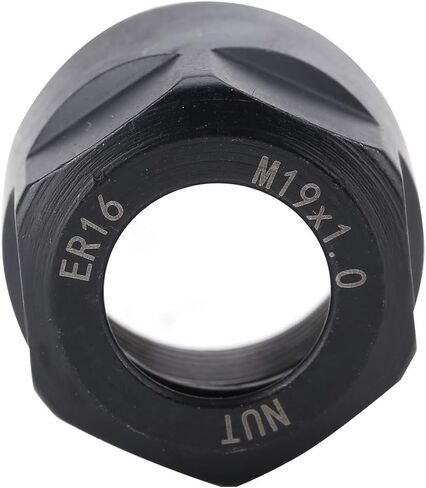 ER16 A Type Collet Clamping Nut High Strength Durable CNC Milling Tool Replacement Part for Lathe Chuck Holder and Precision Machining Applications (ER16 outer A inner M type M19*1.0) in Kuwait