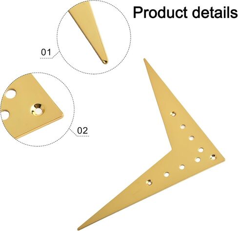 Metal Construction V Type Tailpiece Bridge for 6 String Electric Guitars Excellent Compatibility and Fit (Gold) in Kuwait