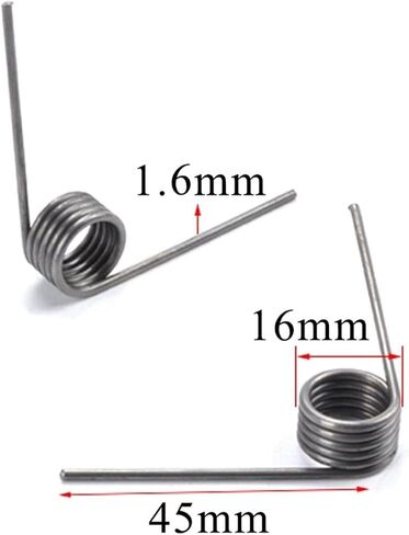 Torsion Spring, 5pcs Wire Diameter 1.6mm Spring Steel Torsion (.6x11x40mm180 Degree) in Saudi Arabia