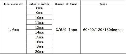 Torsion Spring, 10pcs Wire Diameter 1.6mm V-Type Spring (1.6x9mm 9 Laps (90 Degrees)) in Saudi Arabia