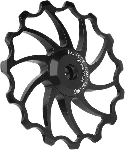 Generic 15T بكرة Derailleur الخلفية بكرة توجيه متينة من سبائك الألومنيوم للجبال والطرق والدراجات القابلة للطي - محامل سيراميك، سهلة التركيب - تتضمن قطعتين من الملحقات in Kuwait