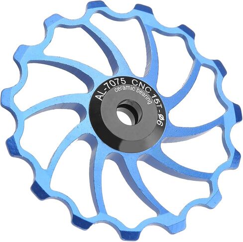 Generic 15T بكرة Derailleur الخلفية بكرة توجيه متينة من سبائك الألومنيوم للجبال والطرق والدراجات القابلة للطي - محامل سيراميك، سهلة التركيب - تتضمن قطعتين من الملحقات in Kuwait