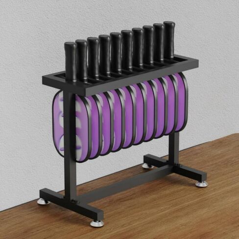 10Slot Rack Flat Base Desktop Sports Paddle Holder Space Saving Sports Organizer in Kuwait