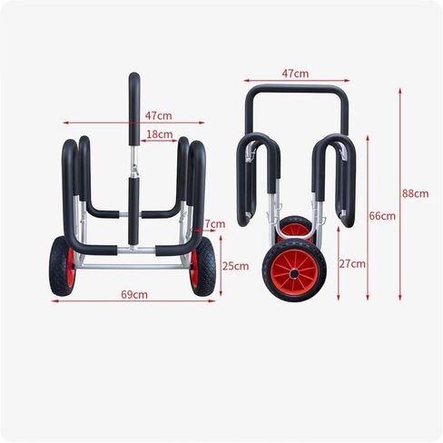 Paddle Board Trolley Portable Paddle Board Cart Aluminum Alloy Surfboard Carrier Cart Sports, Beach in Kuwait