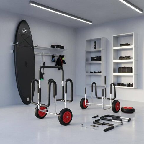 Paddle Board Trolley Portable Paddle Board Cart Aluminum Alloy Surfboard Carrier Cart Sports, Beach in Kuwait