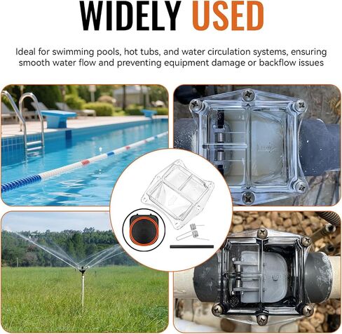 0801‑20H‑RK CR Valve Replacement Kit for Magic Plastics, Pool Valve Repair Kit, Corrosion Resistant Plastic Check Valve Parts, Plate, Spring, Lid for Pool & Spa in Kuwait
