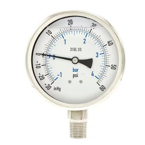PRO-301L-402CD-01 Industrial Compound Gauge Replacement for Pic Gauges 30 to 0 to 60 Psi 4 in in Kuwait