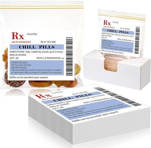 Motiskyy 50 Set Nursing Party Decorations Rx Prescription Label Stickers CNA Week Gifts Bulk 2026 Funny Gift Snack Bags for Nursing Pharmacist Party Favors Supplies in Saudi Arabia