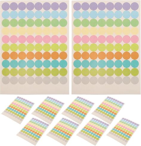 LALAFINA Essential Oil Bottle Cap Stickers 10 Sheets 0.5' Oil Proof Writable Self-Adhesive Labels for Seasoning and Perfume Bottles Organization in Saudi Arabia