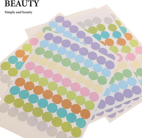 LALAFINA Essential Oil Bottle Cap Stickers 10 Sheets 0.5' Oil Proof Writable Self-Adhesive Labels for Seasoning and Perfume Bottles Organization in Saudi Arabia