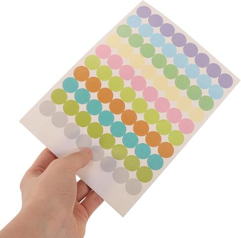 LALAFINA Essential Oil Bottle Cap Stickers 10 Sheets 0.5' Oil Proof Writable Self-Adhesive Labels for Seasoning and Perfume Bottles Organization in Saudi Arabia