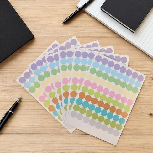 LALAFINA Essential Oil Bottle Cap Stickers 10 Sheets 0.5' Oil Proof Writable Self-Adhesive Labels for Seasoning and Perfume Bottles Organization in Saudi Arabia