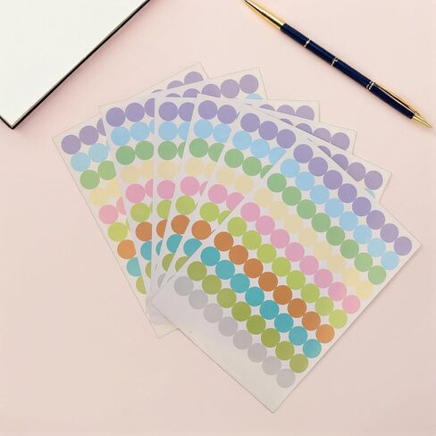 LALAFINA Essential Oil Bottle Cap Stickers 10 Sheets 0.5' Oil Proof Writable Self-Adhesive Labels for Seasoning and Perfume Bottles Organization in Saudi Arabia