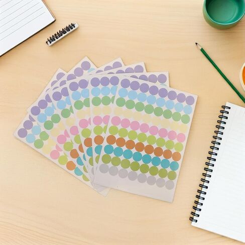 LALAFINA Essential Oil Bottle Cap Stickers 10 Sheets 0.5' Oil Proof Writable Self-Adhesive Labels for Seasoning and Perfume Bottles Organization in Saudi Arabia