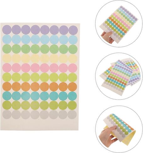 LALAFINA Essential Oil Bottle Cap Stickers 10 Sheets 0.5' Oil Proof Writable Self-Adhesive Labels for Seasoning and Perfume Bottles Organization in Saudi Arabia