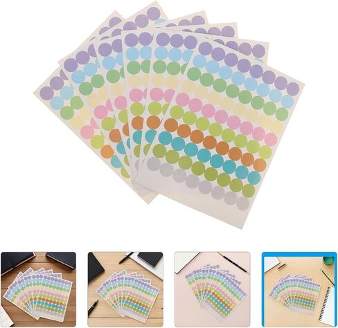 LALAFINA Essential Oil Bottle Cap Stickers 10 Sheets 0.5' Oil Proof Writable Self-Adhesive Labels for Seasoning and Perfume Bottles Organization in Saudi Arabia