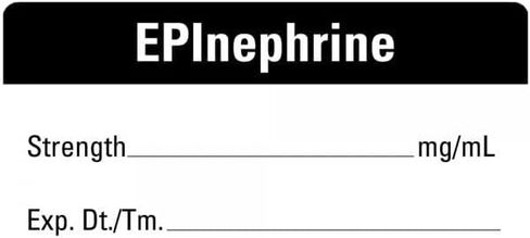 2"x1" EPInephrine Medical Healthcare Labels in Saudi Arabia