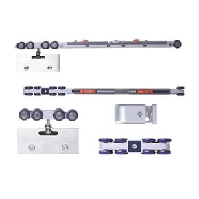 Rustproof Quiet Sliding Glass Door Pulley Stainless Steel Glass Door Lifting Wheel Bathroom Clip Sliding Hanging Pulley(4 Rounds) in Kuwait