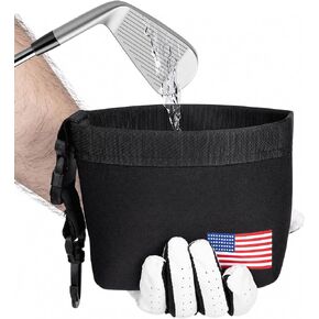 Club and Golf Ball Cleaning Bag with Detachable Clip, Funny Golf Bag Accessories,Waterproof Unique Golfer Gifts for Men, Patriotic Golf Club Cleaning Bag in Kuwait