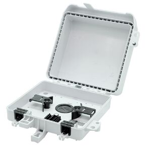 SatelliteSale Demarcation Box Outdoor Fiber Optic Network Interface Device (NID), 12-Port FTTH/FTTP Enclosure, Wall-Mountable Termination Box for Telecom, Broadband, and Data Applications in Kuwait