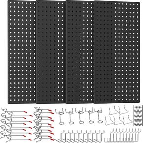 4 قطع من ألواح الألواح المعدنية من Ultrawall مع خطافات، منظم أدوات حائط Pegboard للجراج، 84 قطعة من ألواح الأوتاد مع الملحقات، 24 بوصة × 12 بوصة in Kuwait
