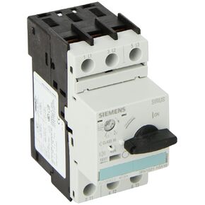 سيمنز 3RV1021-1GA10 مشغل يدوي وعلبة، نوع مفتوح، نطاق تعديل 4.5-6.3 FLA in Kuwait