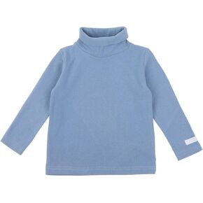 Boys Girls Blue Turtleneck Long Sleeve Mock Neck Pullover Shirt Toddler Kids Fall Winter Warm Soft Cotton Tops Pullover in Kuwait