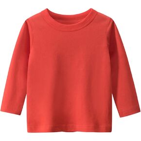 Kids Girls Boys Crew Neck Pullover Shirts Toddler Unisex Solid Long Sleeve Casual Tees Fall Comfort Thickened Pullovers in Kuwait