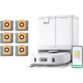 مكنسة eufy X10 Pro Omni Robot باللون الأبيض + 6 أكياس غبار ذات سعة كبيرة in Kuwait