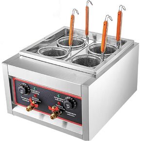 4 Hole Noodle Vegetables Cooking Machine,4000W Stainless Steel Commercial Pasta Cooker,Electric Pasta Cooking Machine,for Restaurant in Kuwait