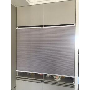 Folding Concertina Door Curtains for Shelves, 24"-40" Sliding Privacy Screen for Cupboards, Under Counter Drapes - Versatile for Home & Business Use (100x120cm) in Kuwait