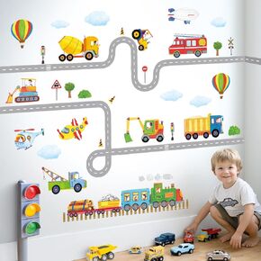 ديكواول ملصقات جدارية SG-2107 بتصميم سيارة وشاحنة وجرار للاطفال والاولاد وديكور غرفة المعيشة وغرفة النوم وغرفة اللعب والحضانة قابلة للازالة in Kuwait