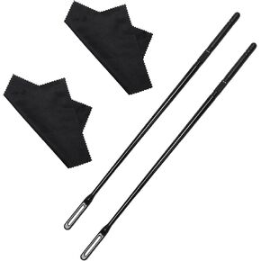 2pcs Flute Cleaning Rod with 2pcs Flute Cleaning Cloth, Flutes Clean Swabs Kit, Professional Flutes Cleaner for Polishing in Kuwait