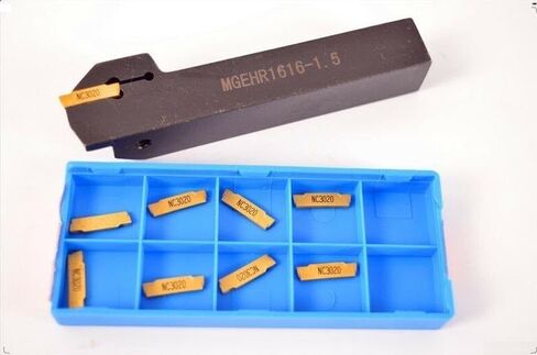 MGEHR1616-1.5 حامل أدوات الحز للمخرطة مع 10 قطع MGMN150-G NC3020 إدراجات كربيد، ساق 16 مم in Kuwait