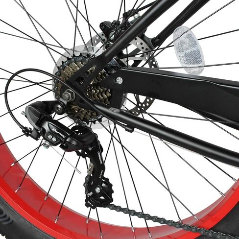 MICARGI SLUGO SS Shimano دراجة كروزر بإطارات سميكة 7 سرعات للرجال والنساء، فرامل قرصية، إطارات عريضة مقاس 26 × 4 بوصة، إطار فولاذي Hi-Ten، دراجة شاطئ المدينة الريفية in Kuwait