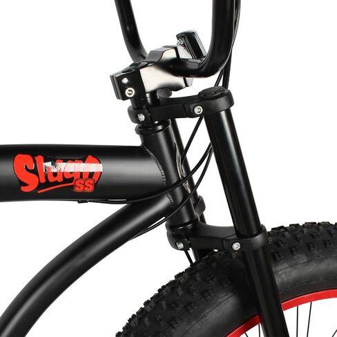MICARGI SLUGO SS Shimano دراجة كروزر بإطارات سميكة 7 سرعات للرجال والنساء، فرامل قرصية، إطارات عريضة مقاس 26 × 4 بوصة، إطار فولاذي Hi-Ten، دراجة شاطئ المدينة الريفية in Kuwait