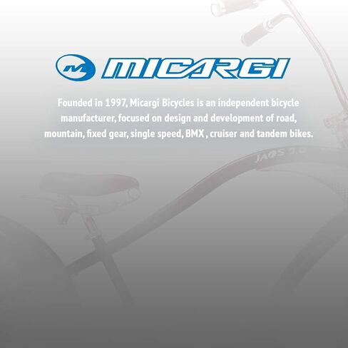 MICARGI SLUGO SS Shimano دراجة كروزر بإطارات سميكة 7 سرعات للرجال والنساء، فرامل قرصية، إطارات عريضة مقاس 26 × 4 بوصة، إطار فولاذي Hi-Ten، دراجة شاطئ المدينة الريفية in Kuwait