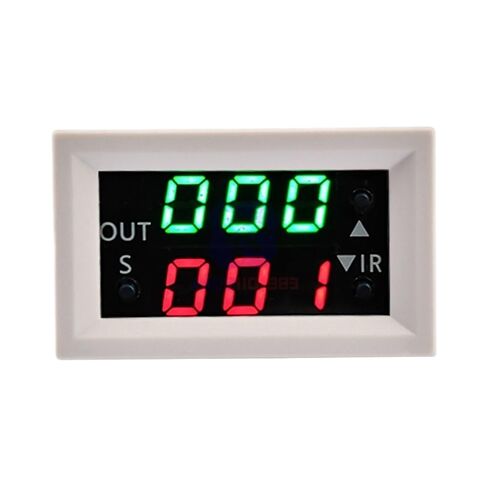 T2401-O/N DC 12V Time Delay Relay Module Delay Dual -Display Digital Time Relay Direct/Passive Output Led Digital Timer(T2401-N Black) in Kuwait