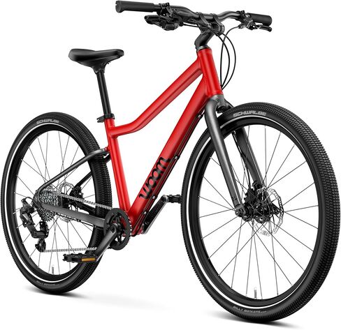 Woom استكشف 5 دراجة للأطفال من 7 إلى 11 عامًا ، و 2-بوصة خفيفة الوزن 8-Gear Road & Mountain Road for Boys & Girls-Red in Kuwait