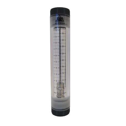 مقياس تدفق المياه PRM 1-10 GPM، وصلة NPT أنثى 1 بوصة، جسم أكريليك مع ذيول نهاية PVC، مكبس 316 SS، حلقات Viton O، أقصى ضغط 85 رطل لكل بوصة مربعة، أقصى درجة حرارة 125 درجة فهرنهايت، دقة ±4% in Kuwait