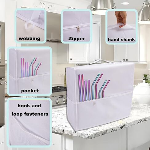 Slushie Machine Cover for Ninja Slushie Machine Frozen Drink Maker with 2 Pcs Wire Miracle Cleaning Cloths,Waterproof Dust Protective Frozen Drink Maker Cover for Ninja Slush FS301C/FS301/FS300 in Kuwait