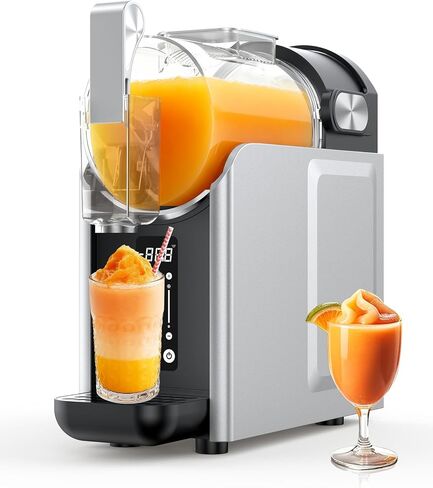 Slushie Machine, Slushy Maker for Home, Frozen Drink Maker with 5 Preset Programs for Margaritas, Frappés, Milk Shake, No Ice Needed, LED Display, Self Clean in Kuwait