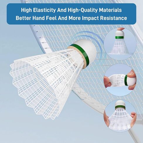 Badminton Birdies,Shuttlecocks,Nylon Badminton Shuttlecocks - Wind-Resistant & Durable Premium Quality Professional Grade 12-Pack for Recreational Play,Training,Fitness,and Matches ﻿ in Saudi Arabia