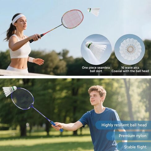 Badminton Birdies,Shuttlecocks,Nylon Badminton Shuttlecocks - Wind-Resistant & Durable Premium Quality Professional Grade 12-Pack for Recreational Play,Training,Fitness,and Matches ﻿ in Saudi Arabia