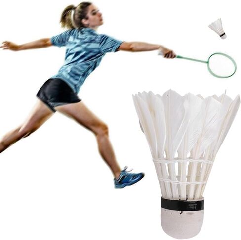 3Pcs Faux Goose Feather Badminton Shuttlecocks - Stability & Durable Training Balls with Foam Head for Casual Play and Professional Practice in Kuwait