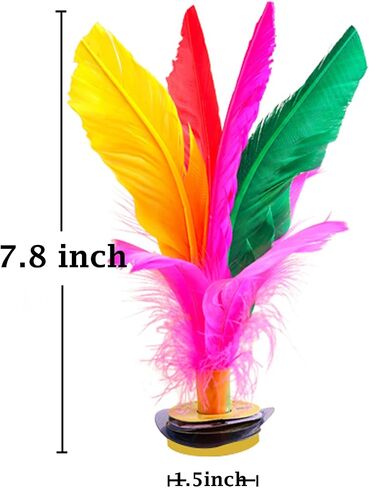 6 Pack Chinese Jianzi Colorful Feather Kicking Shuttlecock Foot Sports Exercise in Saudi Arabia