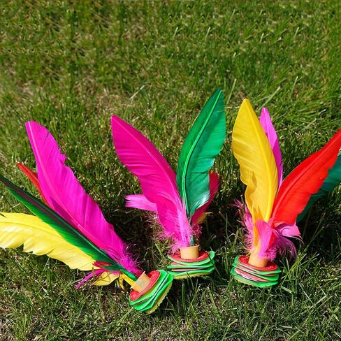 6 Pack Chinese Jianzi Colorful Feather Kicking Shuttlecock Foot Sports Exercise in Saudi Arabia