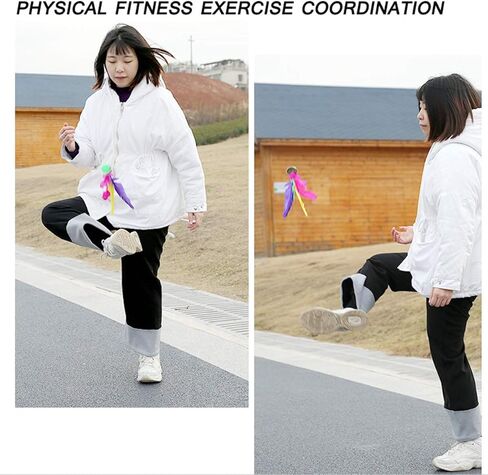 6 Pack Chinese Jianzi Colorful Feather Kicking Shuttlecock Foot Sports Exercise in Saudi Arabia