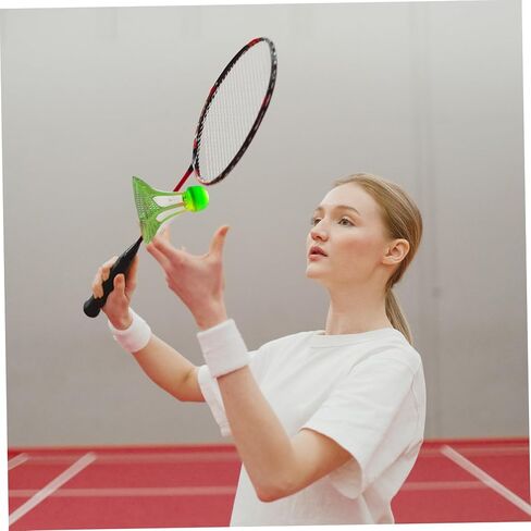 4Pcs Badminton Ball, Lighting Glow in Dark Night Wind Resistant Badminton Birdies Flexible Training Shuttlecocks for Beach, Green in Saudi Arabia